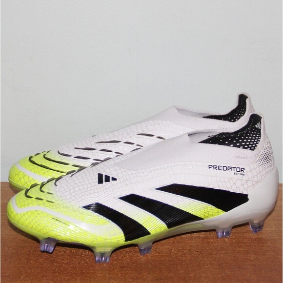 Adidas Predator Elite Laceless LL FG Soccer Cleats Mens 4 Womens 5 White